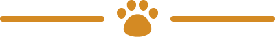 Orange paw print with horizontal lines.
