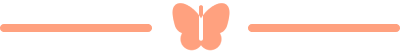 A simple orange butterfly icon with wings spread.